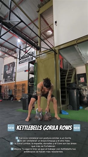 Kettlebells Gorila Rows #crossfit #education #kettlebell #workout #fitness #fitnessmotivation #fyp