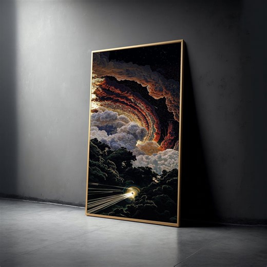 Cosmic Explosion Canvas Wall Art, Galaxy Nebula Clouds, Space Abstract Canvas, Universe Wall Decor, Sci-fi Fantasy Artwork, Ready to Hang - Etsy