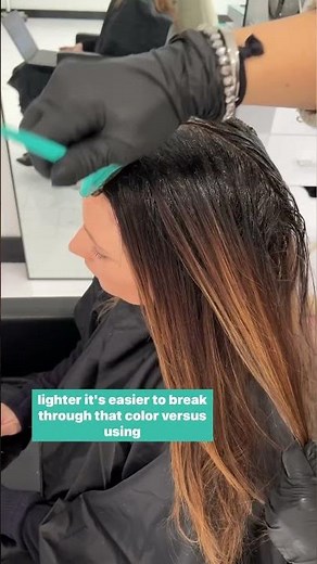 How To: Cover Grey Using a Demi Permanent with Moroccanoil Color #shorts #greyhair #balayage