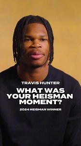 2024 Heisman Trophy winner Travis Hunter talks about his "Heisman Moment", the moment he believes won him the bronze statue.​ #Heisman #MoreThanATrophy | The Heisman Trophy