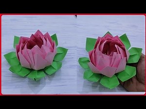 Paper Lotus Flowers | Easy Paper Flower | Lotus Flower Making | DIY