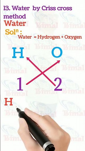 13 Water H₂O by Criss cross method | bimal physics episode gk molecular formula of compound h2o H2O