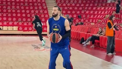 Así calienta el FC Barcelona Bàsquet antes de la batalla contra AS Monaco Basket