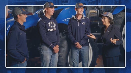 A Note from Neeli: Learning in the field with cutting-edge ag tech 🚜 Eric Weaver, Colman Perkins, and Adison Dillon joined President Bendapudi to talk about the unique partnership between CNH Industrial (CNH), a global leader in agricultural and construction equipment headquartered in New Holland, Pennsylvania, the Penn State Corporate Engagement Center, and Penn State’s College of Agricultural Sciences. Through the power of this partnership, students are gaining paid, hands-on experience with 