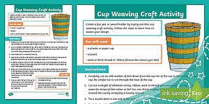 Cup Weaving Craft Activity