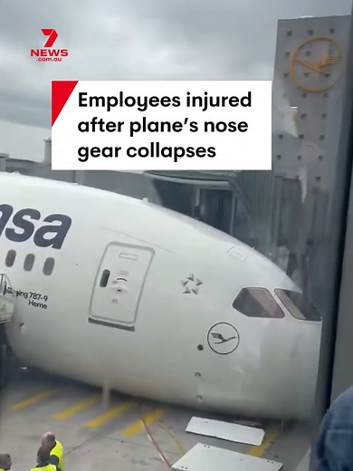 Boeing 787 nose gear collapse at Frankfurt gate injures staff