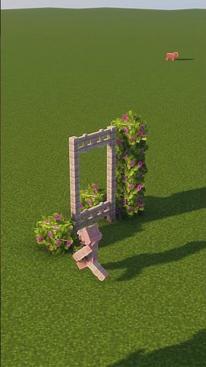 Cozy Minecraft Garden Archway 🌸✨ #minecraftshorts