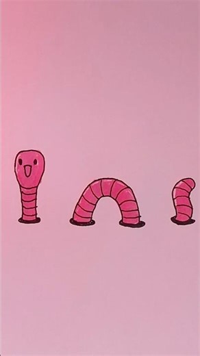Cute Worm #worms #cute #drawing #art #shorts #viral #kids