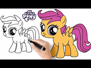How to Draw Scootaloo from My Little Pony | Step by Step Drawing.