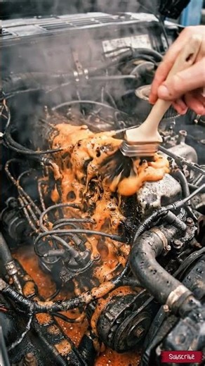 Lava Slime vs Dirty Engine 🤯 Insane Cleaning Transformation #beforeandafter #satisfying #asmr