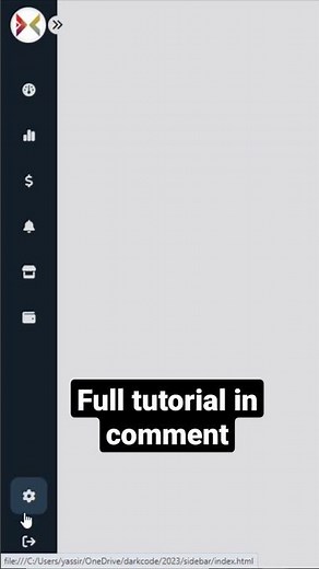Amazing Sidebar Menu using HTML CSS JAVASCRIPT