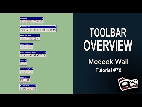 Medeek Wall Plugin Tutorial 78 - Toolbar Overview