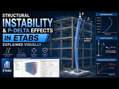 P-Delta vs Large Displacement in ETABS | Nonlinear Structural Analysis #ETABS #PDelta #Nonlinear