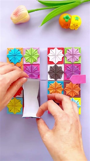 Rainbow Color Paper wallet with 5 layer pockets Showoff#diy