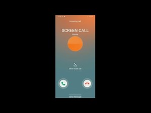 Samsung A01 Incoming Call (screen video)