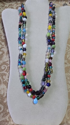 Tg14-glass Mardi Gras Beads From New Orleans--two Necklaces With Larger Beads - Etsy