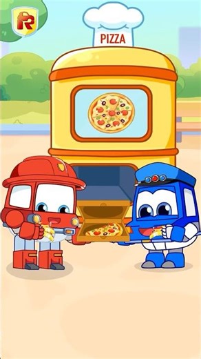Who Wins the Color Pizza Challenge✨Sharing Is Caring💥Vending Machine | RoboSquad Kids Song #shorts
