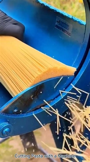 Cutting Pasta with a Machine