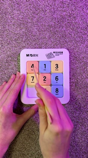 💜 🐾 from 1 to 8 ➰ Sliding Block Puzzle ➰ #asmrsounds #slidingpuzzle #satisfying