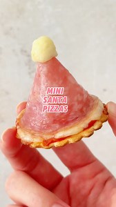 225K views · 1K reactions | A delicious party food idea or Christmas snack, these mini Santa pizzas are so much fun to make. Just cut tortillas into small circles and top with tomato sauce and cheese. Bake until golden and melted, then add a slice of salami folded into a cone shape for the hat, and grated cheese shaped into a ball for the bobble. #christmaspizza #funcanapes #christmaspartyfood #santapizzas #minipizzas | The Fast Foodie | Facebook