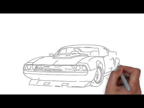 How to Draw Fast and Furious Muscle Car Step by Step