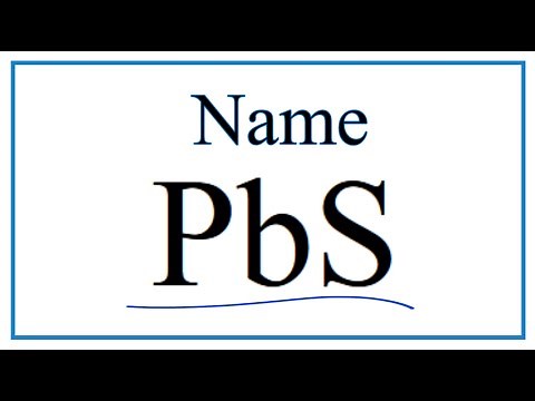 How to Write the Name for PbS