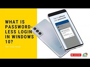 What is passwordless authentication in Windows 10?