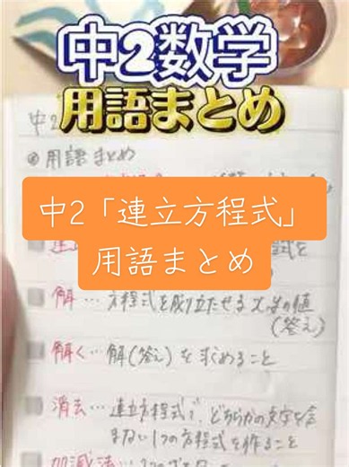 中2数学 連立方程式の用語まとめ｜テスト対策で忘れないポイント