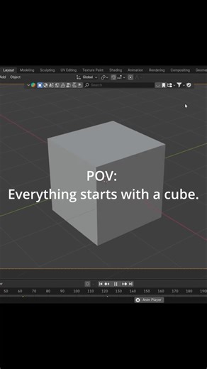 POV: Everything Starts With a Cube | Blender 3D Journey