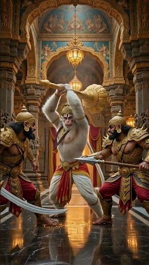 Lord Hanuman vs Ravana's Warriors in Golden Lanka | Divine Fury Cinematic 4K