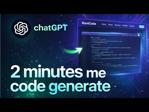 ChatGPT se 2 Minutes me Animated Navbar Code Generate 😱 | HTML CSS Navbar Tutorial