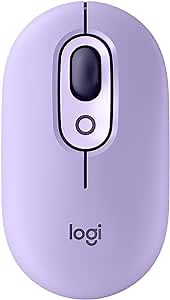 Logitech POP Mouse, Wireless Mouse with Customizable Emojis, SilentTouch Technology, Precision/Speed Scroll, Compact Design, Bluetooth, Multi-Device, OS Compatible - Cosmos