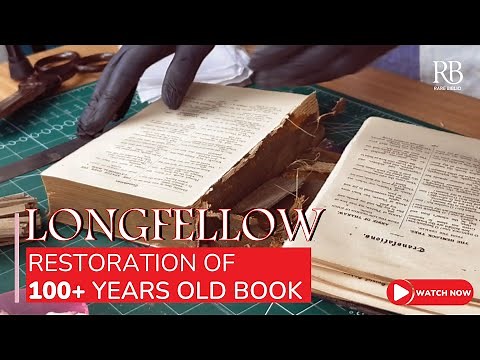 🪶 Restoring a 100-Year-Old Longfellow Book 📚 | Antique Book Restoration (Part 1)