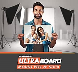 UltraBoard™ Mount Peel N' Stick - 3/16” Thick Self-Stick Adhesive Foam Core Mount Board or Mat Backer for Photo Mounting (24 Pack) (White, 20" x 24")