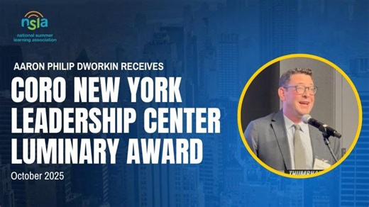NSLA CEO, Aaron Philip Dworkin, receives the 2025 Coro New York Leadership Center Luminary Award | Nanette R. Fridman