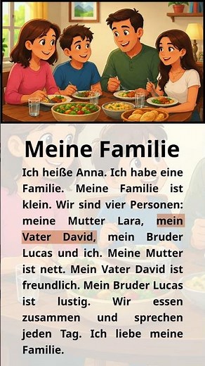 Learn German A1 | Meine Familie | Easy German Story for Beginners #germanforbeginners #learngerman