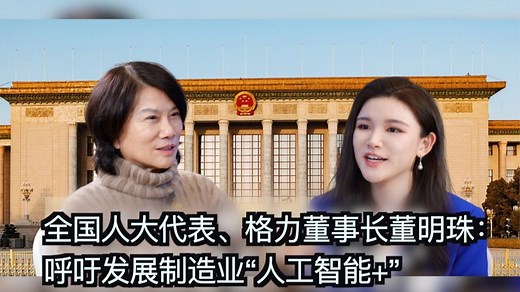 专访全国人大代表、格力董事长董明珠：呼吁发展制造业“人工智能+”