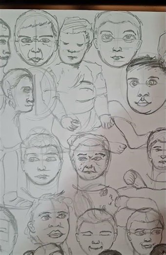 Face model study...practice...Different angle...😊✏️#pencilsketch #facedrawing #headstudy