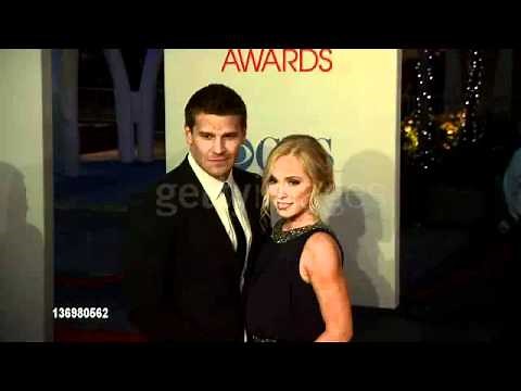 David Boreanaz, Jaime Bergman at 2012 People's Choice Awards