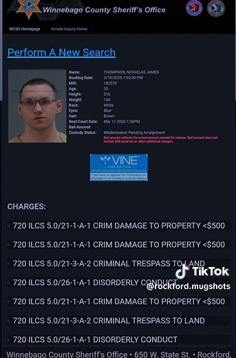 Daily Mugshots from Rockford, IL - Afternoon/Evening Updates