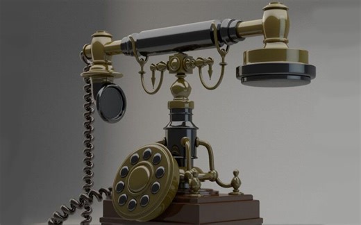 Maya-复古电话机模型制作。maya建模基础教程。建模基础