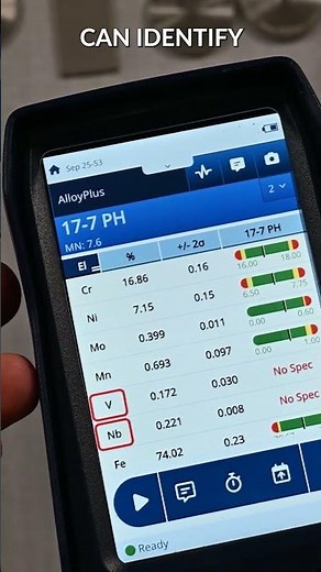 17 7PH Stainless Steel Analyzed with a Handheld XRF ft Vanta Core