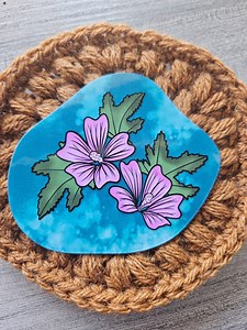 Purple Wildflower Watercolor Sticker: Waterproof Vinyl Decal - Etsy