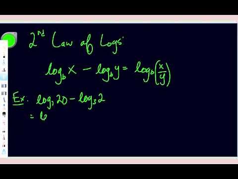 2nd Law of Logs: Subtracting Logs