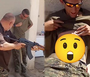 Internal Bleeding Gonna Be Crazy: U.S. Army Soldier Takes A Shot To His Stomach While Wearing A Bullet Proof Plate & This Is How It Played Out!
