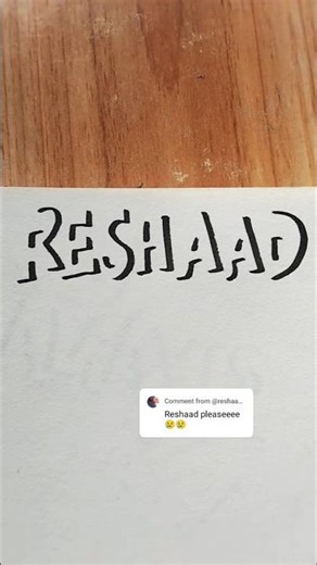 Reshaad #namesinshadows #shadowlettering #commentyourname