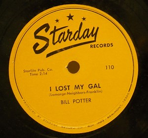Bill Potter - I Lost My Gal / Nobody Knows