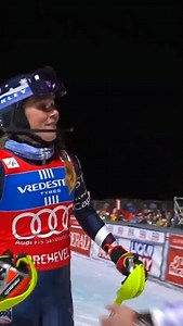 Pure emotions under the lights in Courchevel! ✨🤍 🥇 Mikaela Shiffrin 🇺🇸 🥈 Camille Rast 🇨🇭 🥉 Emma Aicher 🇩🇪 #FISAlpine #WorldCupCourchevel | FIS Alpine World Cup Tour