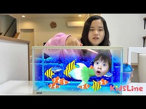 little mermaid catch the fish 人魚になった！金魚すくいされちゃう‼