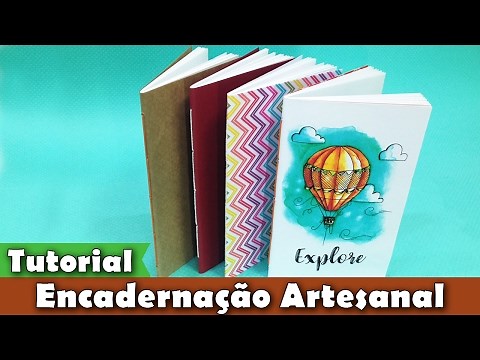 DIY - Encadernação artesanal | costurada | PAP | Tutorial | #PapelEmTudo